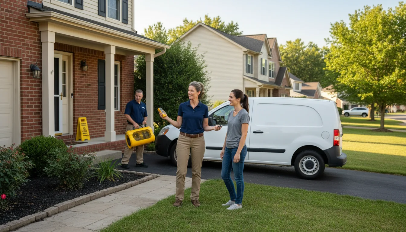 Water restoration image for Dehumidification And Cleanup Services in Sachse, TX